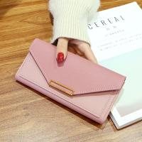 Cartera Larga De PU Para Mujer Con Cierre De Hasp 5 Colores Moda Monedero Bolso Monedero Con Bolsillo Para Teléfono Clutch - details 12