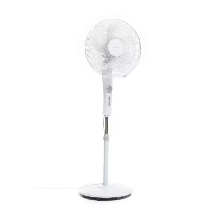 InnovaGoods® Ventilador, ventilador portátil 45W potencia, ventilador pedestal, ventilador oscilante con 5 aspas, ventilador 3 velocidades con temporizador. Color Blanco - 1