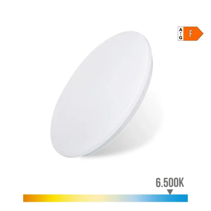 EDM PLAFÓN LED SUPERFICIE 18W 6500K Ø33X6,6CM POLÍMERO - EDM - 32518  Iluminación Interior Apliques Led - 1