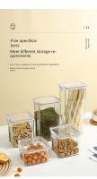 Jars Sellados Para Almacenamiento De Cocina Gran Capacidad Transparentes Antihumedad Juego De Jarra Para Cereal Café Granos - details 14