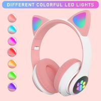BIT Auriculares inalámstricos Bluetooth para niños, adolescentes y Adultos, auriculares Bluetooth con Micrófono, auriculares con orejas de Gato para niñas y Mujeres - details 1