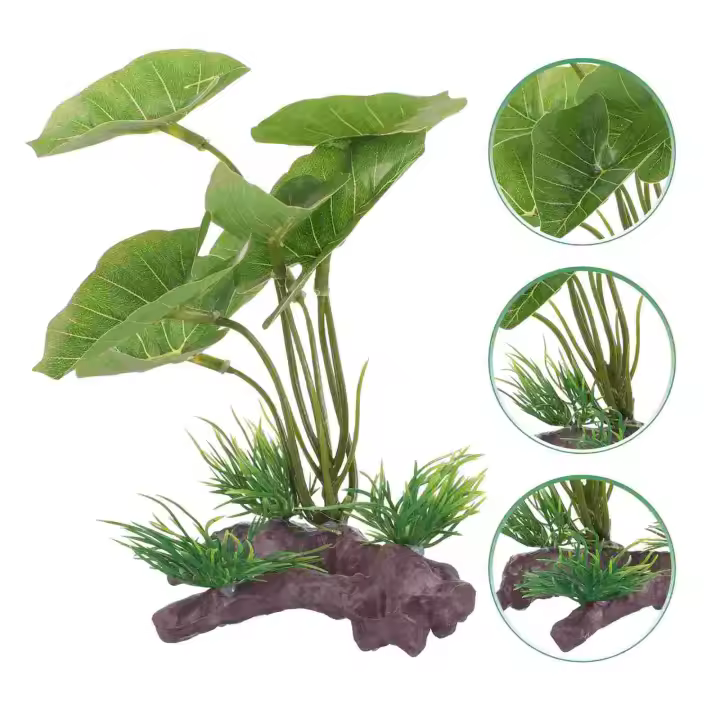 Plantas Artificiales Para Acuario Decoraciones De Terrario Pequeñas En Plástico Para Tanque De Peces Accesorios Para Acuario - 1