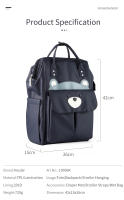 Bolsa De Diaper Impermeable Para Mamá Con Diseño Cartoon Gran Capacidad Para Viajes Bolsa De Bebé Con Estilo Mochila Para Calefacción Y Carrito De Bebé - details 15