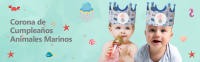 Corona de cumpleaños Anak-Anak 1-9 Años - Animales Marinos - details 0
