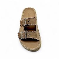 Calzados soraia, Sandalias con Plataforma de Yute y Doble Hebilla, Chanclas con Plataforma de Esparto y Tiras Festoneadas, Calzado Casual con Plataforma de Yute y Diseño Cómodo Liso Bohemio - details 4