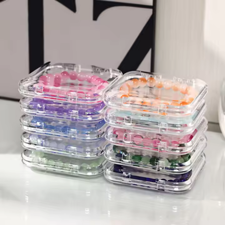 Caja De Almacenamiento Para Uñas Transparente Caja De Exhibición Hecha a Mano Para Joyería Collares Accesorios Y Pulseras Protegida Contra La Polvo - 1