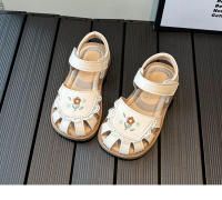 Sandalias De Verano Para Niñas Con Bordado De Flores Y Lazo Calzado Casual De Cuero Suave Para Niños Cierre De Correa Tamaño True Fit - details 7