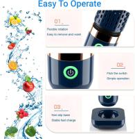 Purificador de Frutas y Verduras con Tecnología de Iones OH, Esterilización en Forma de Cápsula, Temporizador Mecánico, Capacidad de 8L, para Limpiar Granos, Arroz, Carne y Mariscos (Azul) - details 4
