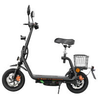 Scooter Eléctrico TWOFISH M5 PRO-E Certificado EEC con Asiento y Cesta Trasera, Motor de 500W, Batería de 48V 13Ah, Neumáticos de 12 pulgadas, Velocidad Máxima de 40 km/h, Autonomía de 30 km, Frenos de Disco Duales, Amortiguadores Delanteros y Traseros - details 0