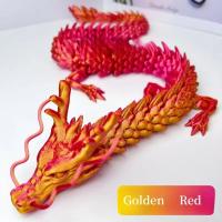 Juguete De Dragón 3D Imprimible De 30cm Modelo Articulado Flexible Adorno De Escritorio Para Decoración De Hogar Y Oficina Regalos Creativos Para Niños - details 3