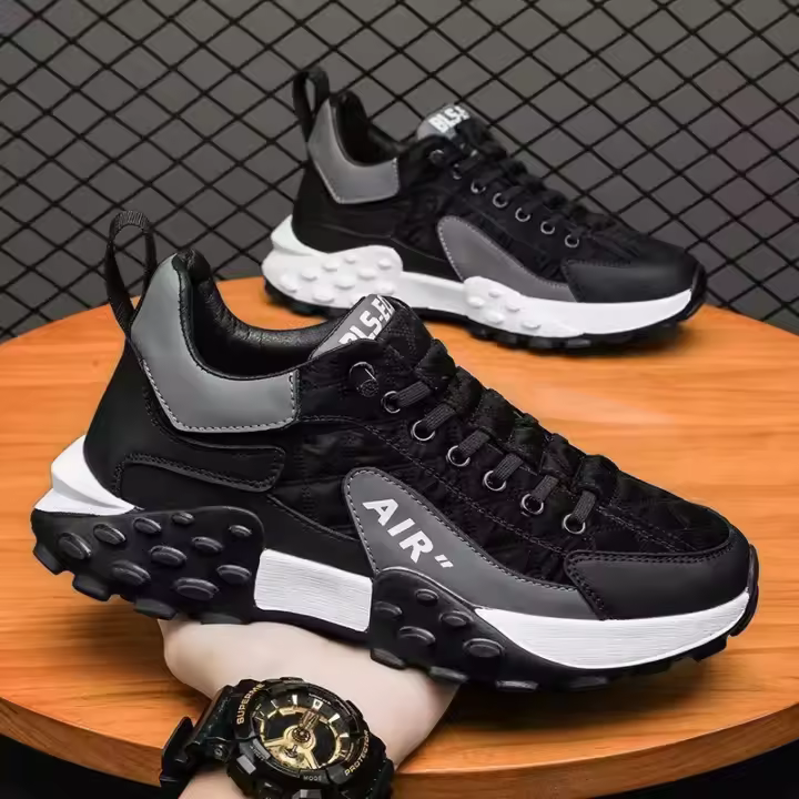 Nuevos Zapatos Deportivos Casuales Para Hombre 2024 Primavera/Otoño Cómodos Antideslizantes De Alta Calidad Para Exterior Zapatillas Moda Con Suela Mediana Talla True Mesh Algodón - 1