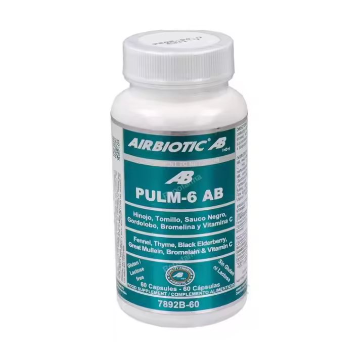 PULM-6 AB 60cap. - AIRBIOTIC cuidado natural pulmonar - 1