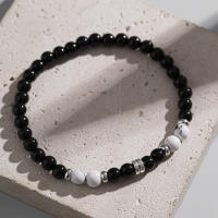Salircon Pulsera Elástica Para Hombre Moda Hip Hop Con Cuentas De Acrílico Y Vidrio Pulsera De Cuerda Para Fiestas Joyería De Decoración - details 11