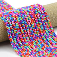 Alrededor De 110 Piezas De Cuentas Redondas Planas Y Coloridas De Arcilla Suave De 3.5x6.5mm Para La Creación De Joyas DIY Y Pulseras Hechas a Mano - details 2