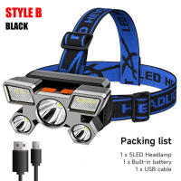 Linterna Frontal LED Recargable Con Batería De Litio Fortalecida Para Camping Aventura Pesca Ciclismo Incluye Batería Interna - details 6