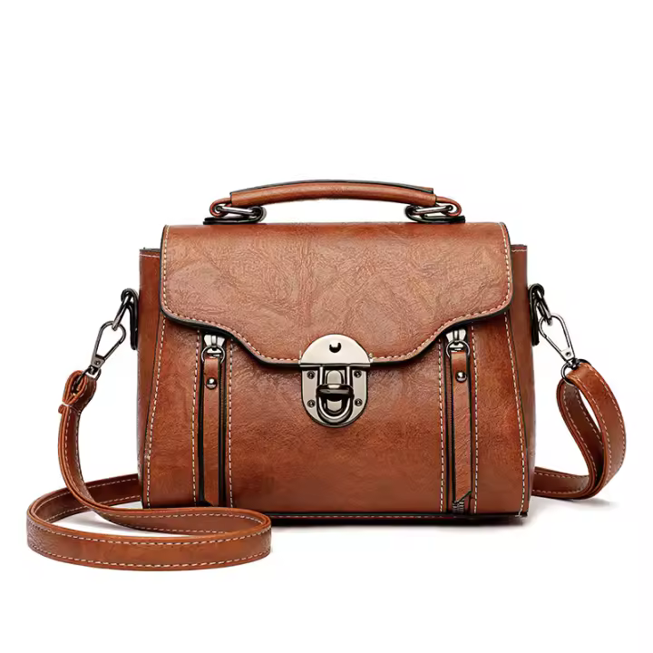 Bolso Cuadrado Pequeño De Moda Para Mujer Lujo Diseñador Bolsos De Mano De Alta Calidad De Cuero PU Con Flap Cruzbody Hombro - 1