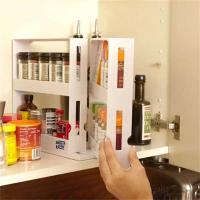 Estante Giratorio De 2 Niveles Para Especias Organizador Creativo Para Cocina Y Baño Metálico Multi-Funcional Para El Hogar - details 1