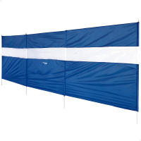 Aktive - Paravientos playa, 440x130 cm, color azul, ventana panorámica PVC, tejido poliéster, estructura acero, incluye 4 piquetas y varillas, funda de transporte con asa, cortavientos para la playa plegable - details 0