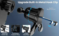 Soporte para Teléfono para Auto, Montura para Rejilla de Ventilación [Clip de Gancho Metálico] Alta Estabilidad Compatible con iPhone 16 15 14 13 12 11, Samsung S22 S21 y Todos los Smartphones (Color Negro) - details 1