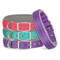 Collar De Nylon Suave Reflectante Para Perros De Todas Las Edades Durable Y Seguro Con Colchón Para Pequeños Medianos Y Grandes Pug - details 2