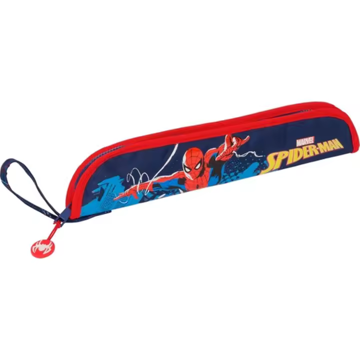 SAFTA - PORTAFLAUTAS SPIDER-MAN "NEON" - Portaflautas Interior acolchado y Alojamiento interior para la varilla de limpieza - Portaflautas Asa de mano en la parte lateral - Portaflautas Diseño Único y Licencia Oficial By SPIDER-MAN "NEON" - 1