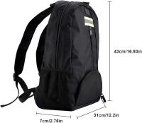 Bolsa de herramientas de bolsillo múltiple, bolsa de tela Oxford tela trasera, bolsa resistente al agua fontanero reparador electricista desgaste (negro) - details 3