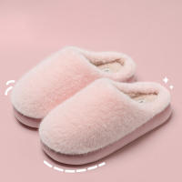 Pantuflas De Algodón Talla Grande Para Parejas Invierno Antideslizantes Con Suela Gruesa Y Cubierta De Dedos Cómodas Y Cálidas Para Hombres Y Mujeres Pantuflas De Interior Estilo Casual - details 11
