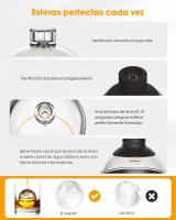 Cubiteras para Hielo Grande de silicona para Whiskey-Set de 4 con tapa de Embudo 2 en 1 - Moldes de Cubitos de Hielo redondo de 6cm para cóceles de Bourbon-Liberación rápido-Large Cube tray - details 4