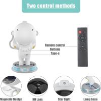 Proyector De Galaxia Y Astronauta Con Control Remoto Y Timer Proyector De Estrellas Para Decoración De Habitaciones De Niños Y Adultos Forma Rectangular Fuente De Luz Incandescente - details 12