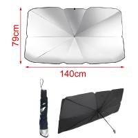 LILI HOME 🌞 Parasol de Coche con Diseño de Paraguas - Fácil de Usar y Guardar 🚗☂️ Disponible en 2 tamaños:  65 x 130 cm (para coches compactos y medianos). 79 x 140 cm (para vehículos más grandes). Bloquea eficazmente los rayos solares y reduce la tempe - details 1