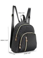 Mochila Clásica De Patrón Cuadrado Estilo Fashion Para Mujer Cierre De Cremallera Material Principal Poliéster Tamaño 28x23x10 - details 1