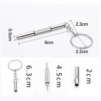 Kit De Reparación De Relojes Con Destornillador Portátil Para Gafas Herramientas De Precisión Con Llavero Herramienta De Acero Inoxidable Para Reparación De Gafas Y Relojes - details 4
