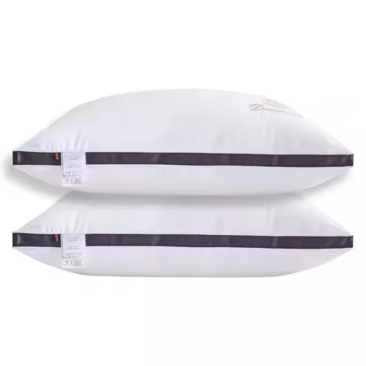 Cojín De Cuello Para Adultos Minimalista Y Elegant De Color Sólida Núcleo De Pluma Velours No Colapsante Para Descanso En El Hogar - 1