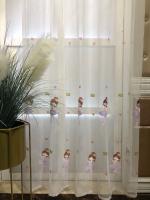 Cortina De Dormitorio Para Niña Bordada Moderna 1 PC Translúcida De Poliéster Fresca Con Diseño De Danza Ventanas Pequeñas - details 5