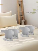 4pcs Clips Para Fijar Ropón De Cama Invisibles Antideslizantes Herramienta Para Proteger Sábanas Y Fundas De Sábanas Material PP - details 0