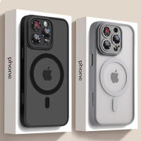 Carcasa Magnética De Lujo Mate Para iPhone 11 12 13 14 15 16 pro Max plus Resistente a Golpes Y Choques Cubierta Rígida Compatible Con Magsafe - details 0