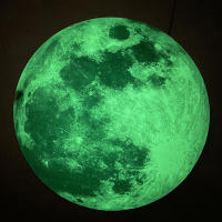 Pegatina De Pared Luminosa 3D Luna Que Brilla En La Oscuridad 8/12/20/30cm Decoración Para Habitación De Niños Estilo Moderno - details 4