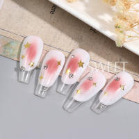 Pegatinas De Uñas 3D Dorado Plateado Estrella Adhesivo Para Manicura DIY Decoraciones Brillantes Estilo Y2K Blanco Cruzado Estrella Luminoso - details 9