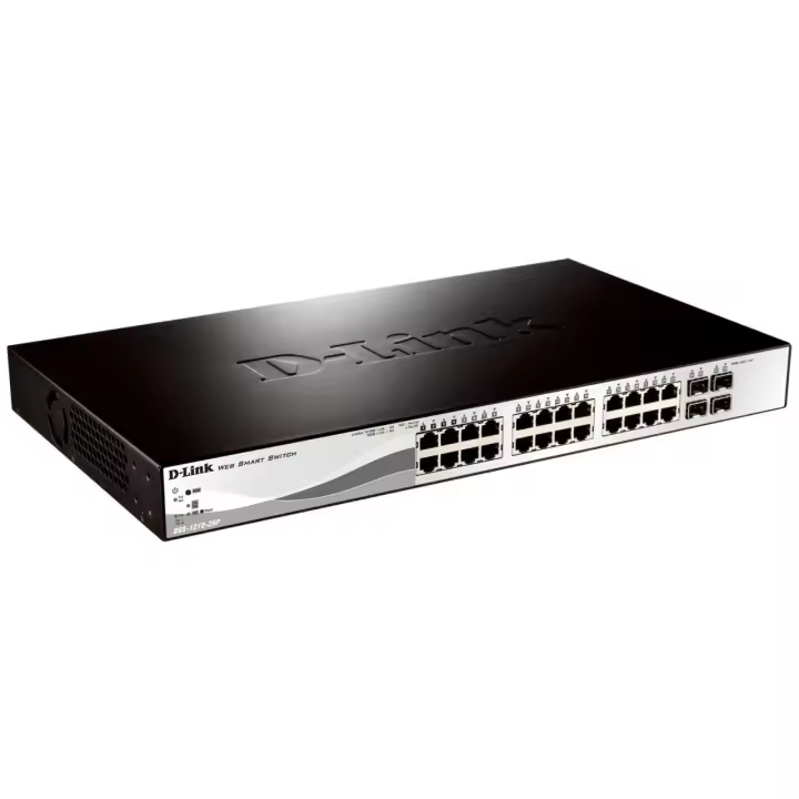 HUB Switch puertos 24 puertos 1000BASE-T RJ45, 4 puertos Combo SFP D-LINK DGS-1210-28P/E 802.3af, 802.3at PoE - 1