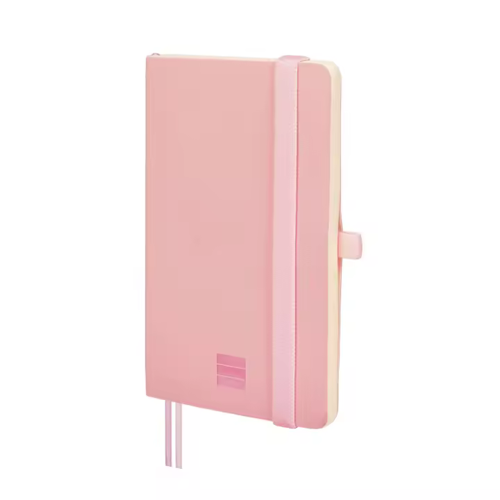 Finocam - Cuaderno Nexo Tapa Blanda con 72 Hojas Microperforadas Ideal para Escribir y Dibujar | Cuaderno con bolsillo interior, dos cintas punto, anilla portabolígrafo y cierre con goma elástica – Color Rosa - 1