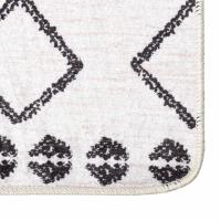 vidaXL Alfombra lavable antideslizante 120x180 cm Color Negro,  Mosaico,  Blanco y negro y mas Alfombras de área  Alfombra de Piso para Sala de Estar Dormitorio Habitación Salón - details 3