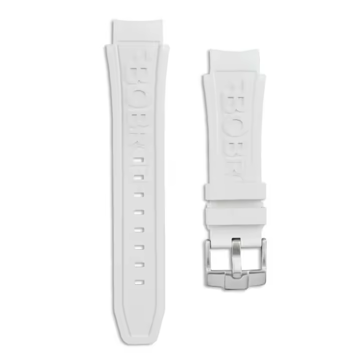 Correa para Reloj Bobroff BFSTB Blanco de Caucho - 1