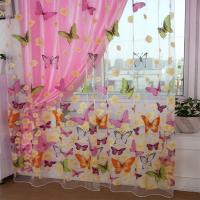 Cortina De Tules Con Estampado De Mariposa 200cm X 100cm Decoración Para Ventana Cortina Transparente De Yarn Para Sala De Estar Oficina - details 5