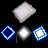 Lámpara Panel LED De Techo Revestido 6W 9W 16W 24W Luz Baja Azul Y Blanco Para Decoración Del Hogar Redonda Y Cuadrada - details 5