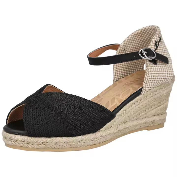 Cuñas de Esparto Mtng Md52705-C55606 para mujer en color negro - 1