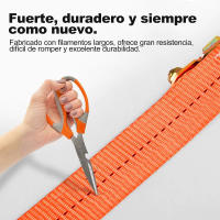 Cinta de Amarre Resistente para Carga,Correa para asegurar objetos / mercancías, Correa de Amarre de Poliéster Reforzada, Alta Resistencia y Protección  - Naranja - details 3