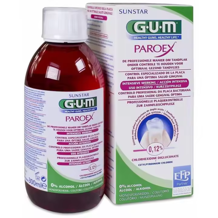 Gum Paroex Tratamiento Periodontitis Colutorio, 300 Ml - 1