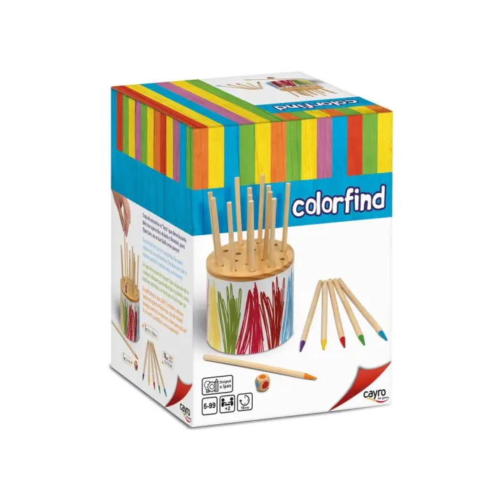 CAYRO COLORFIND Juego de Mesa - Encuentra el Lápiz con la Punta del Color Indicado por el Dado - 1
