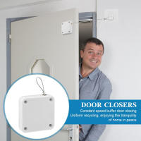 Cerrador De Puertas Automático Sensor Sin Perforar Ajustable Soporte De Superficie Para Mejoras Del Hogar Que Cierra Automáticamente Las Puertas Material De Acero Inoxidable - details 8