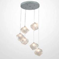 Lámpara Colgante Nórdica Sencilla Creativa Con Piedra Y Vidrio En Forma De Hielo Para Escalera Comedor Dormitorio Bar Moderno - details 17